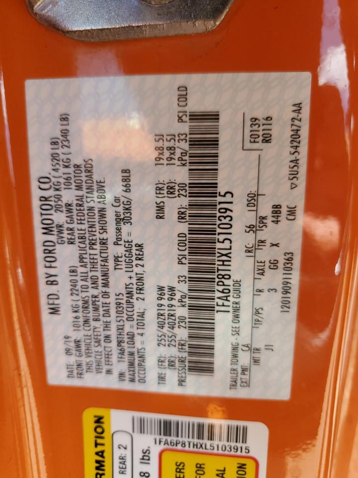 1FA6P8THXL5103915 2020 Ford Mustang