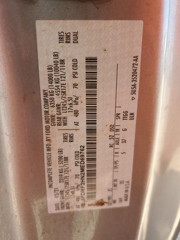 1FDRF3HN2MED69762 2021 Ford F350 Super Duty