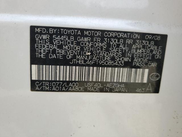 2009 Lexus Ls 460 VIN: JTHBL46F195085433 Lot: 57557574