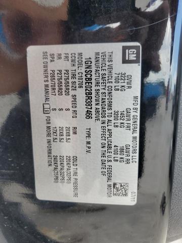 2011 Chevrolet Tahoe C1500 Lt VIN: 1GNSCBE02BR387466 Lot: 60909354