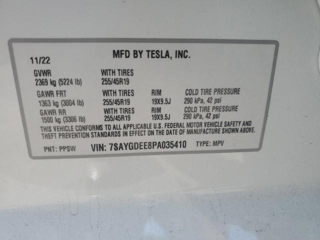 2023 TESLA MODEL Y - 7SAYGDEE8PA035410