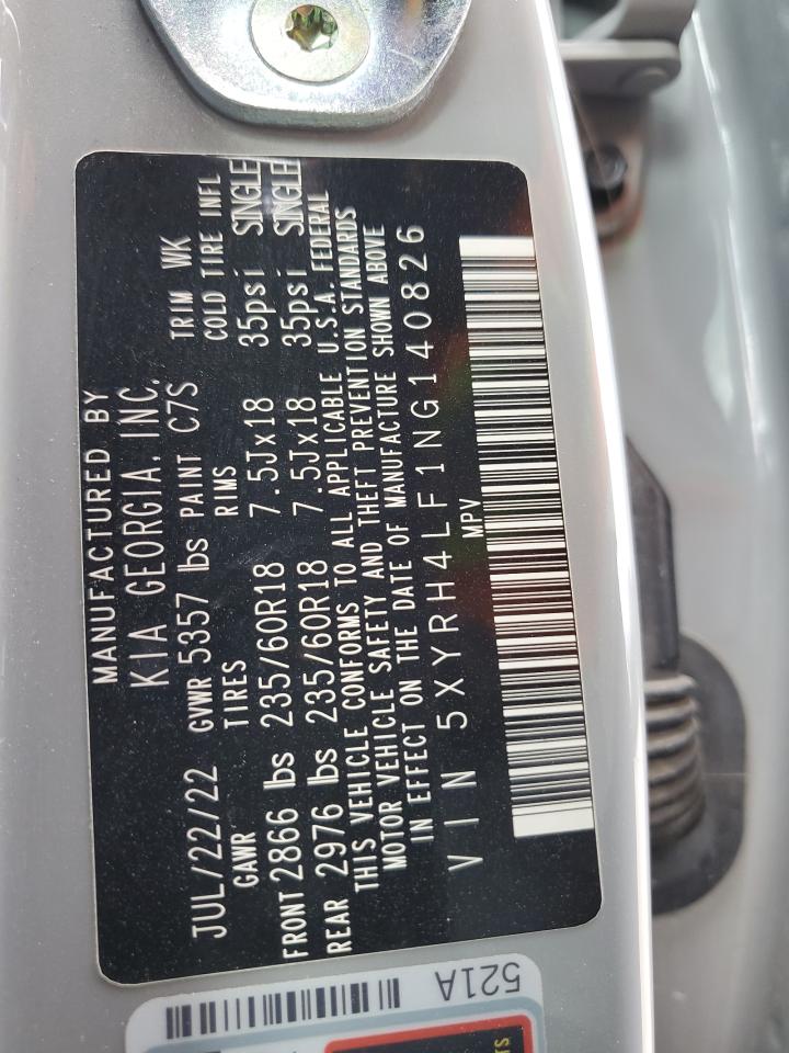 5XYRH4LF1NG140826 2022 Kia Sorento Ex