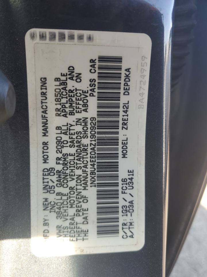 1NXBU4EE0AZ190929 2010 Toyota Corolla Base