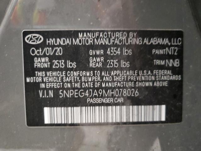 2021 Hyundai Sonata Se VIN: 5NPEG4JA9MH078026 Lot: 59954644