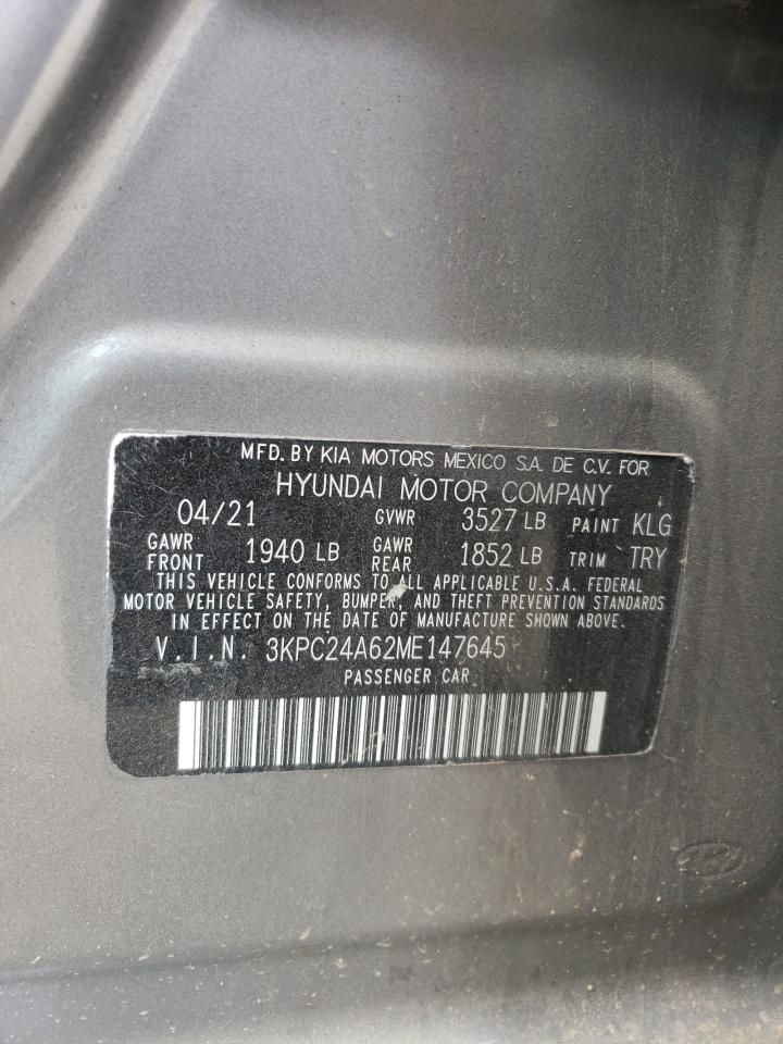 3KPC24A62ME147645 2021 Hyundai Accent Se