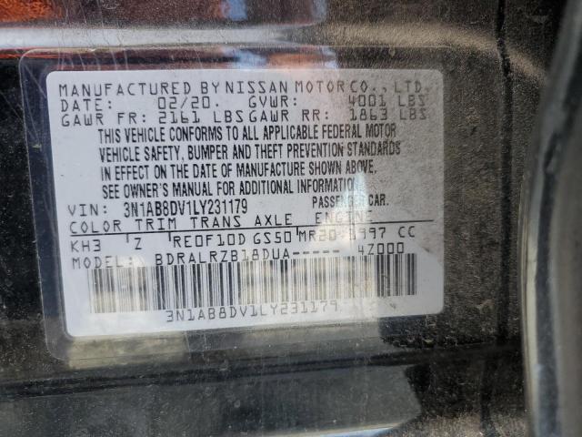 2020 Nissan Sentra Sr VIN: 3N1AB8DV1LY231179 Lot: 58226064