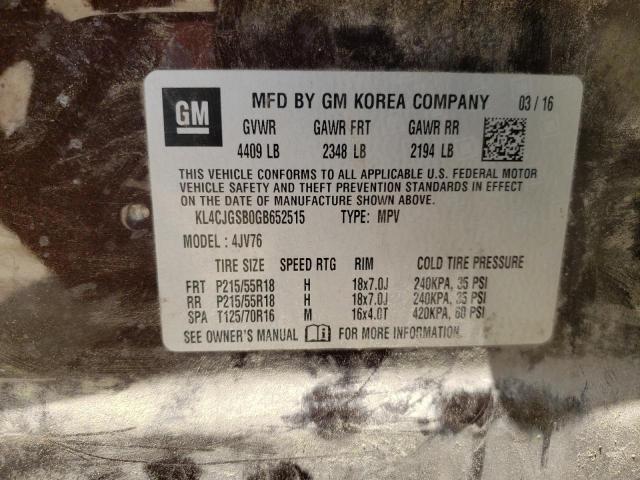 2016 Buick Encore VIN: KL4CJGSB0GB652515 Lot: 57172694