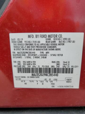 2019 Ford Ecosport Se VIN: MAJ3S2GE9KC285440 Lot: 57450504