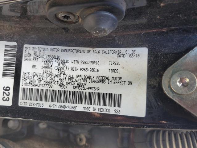 2018 Toyota Tacoma Double Cab VIN: 3TMCZ5AN4JM137788 Lot: 58785814