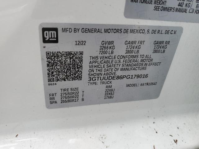 2023 GMC Sierra K1500 Slt VIN: 3GTUUDE86PG179016 Lot: 58971704