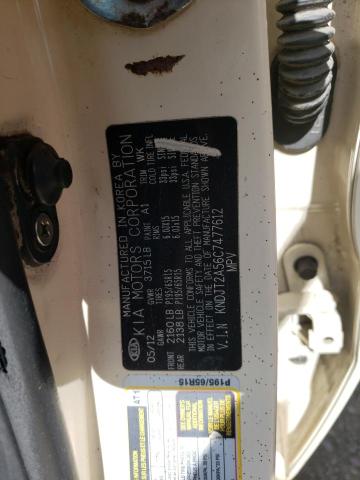 2012 Kia Soul VIN: KNDJT2A56C7477612 Lot: 58273794