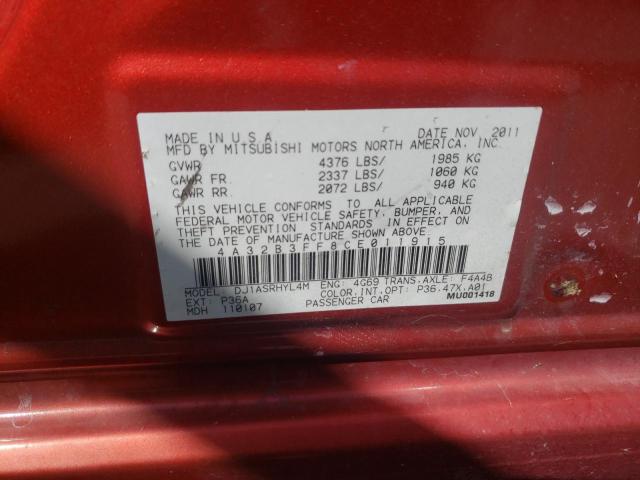 2012 Mitsubishi Galant Es VIN: 4A32B3FF8CE011915 Lot: 58290144