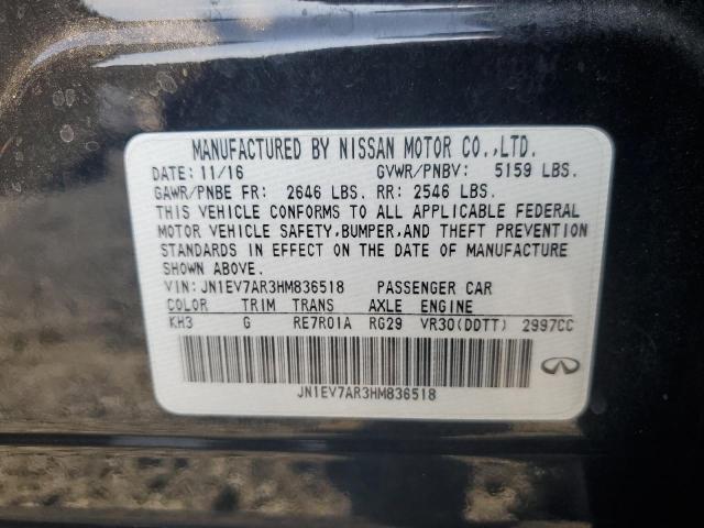 2017 Infiniti Q50 Premium VIN: JN1EV7AR3HM836518 Lot: 57662114