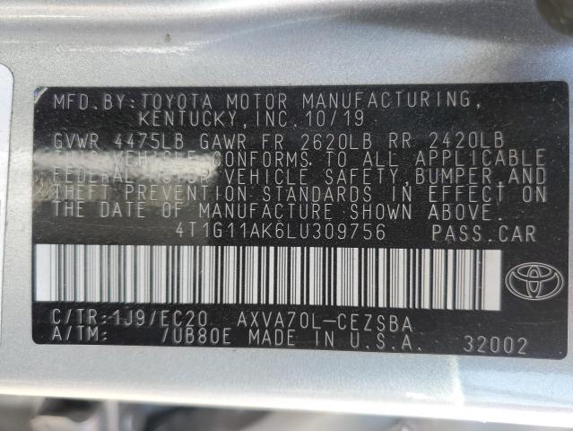 2020 TOYOTA CAMRY SE - 4T1G11AK6LU309756