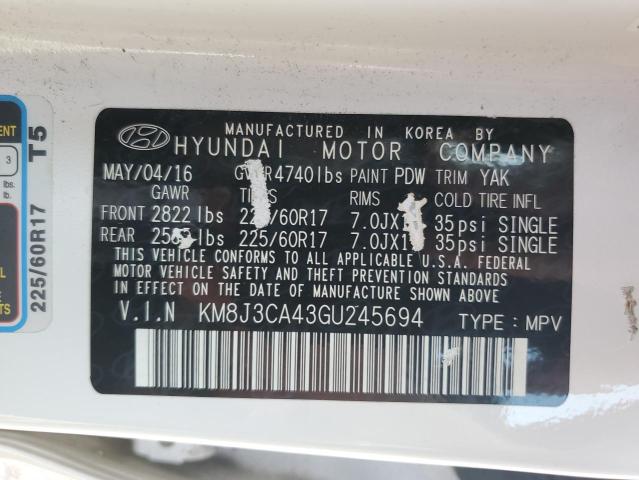 KM8J3CA43GU245694 2016 Hyundai Tucson Limited