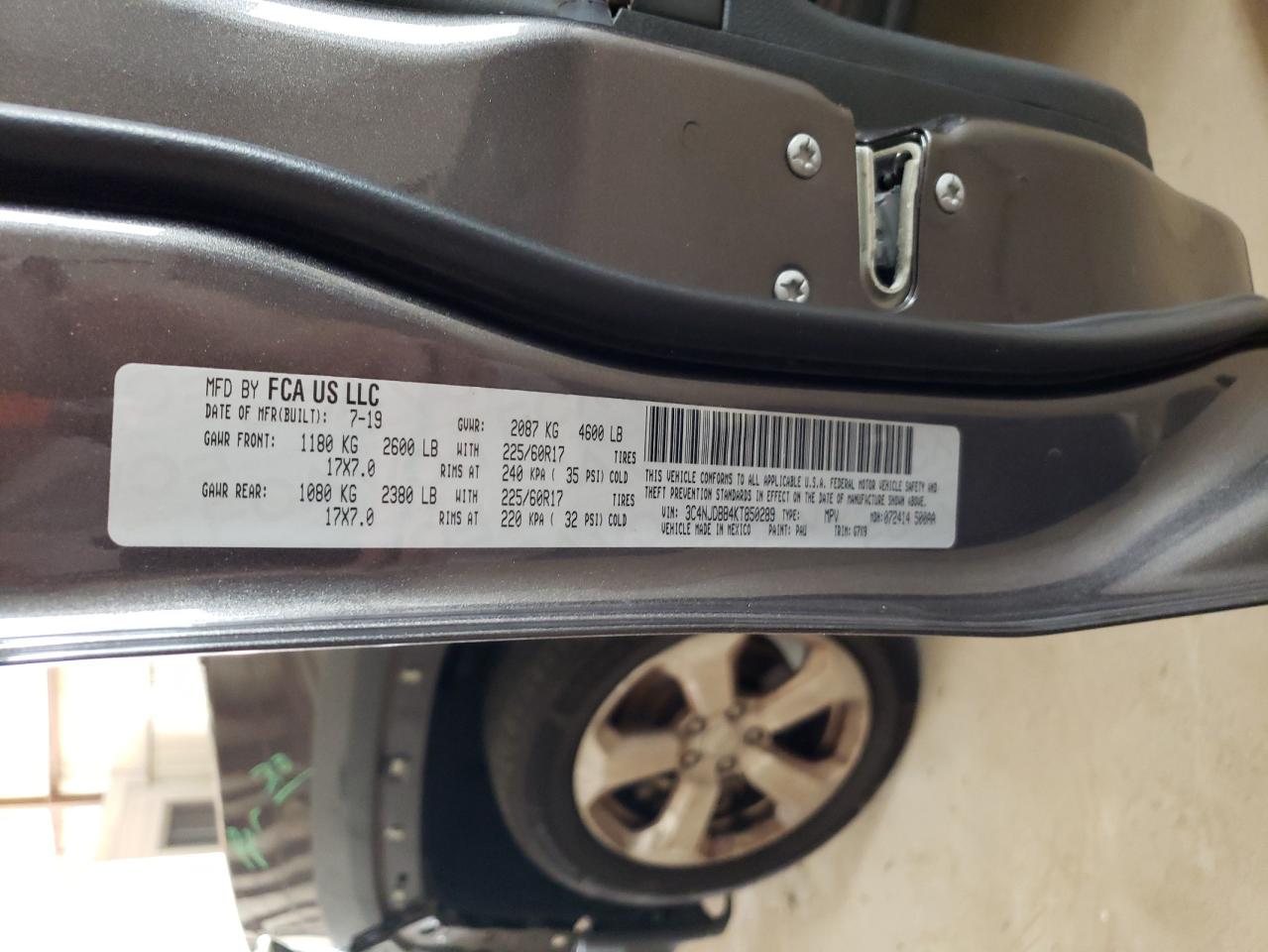 3C4NJDBB4KT850289 2019 Jeep Compass Latitude