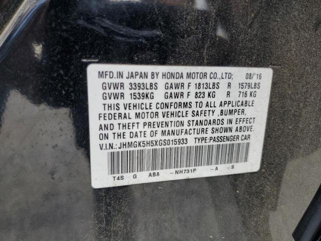 2016 Honda Fit Lx VIN: JHMGK5H5XGS015933 Lot: 57812244