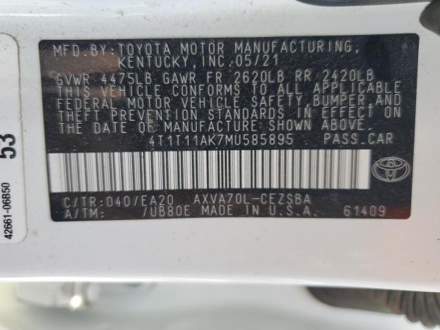 VIN 4T1T11AK7MU585895 2021 Toyota Camry, SE no.12