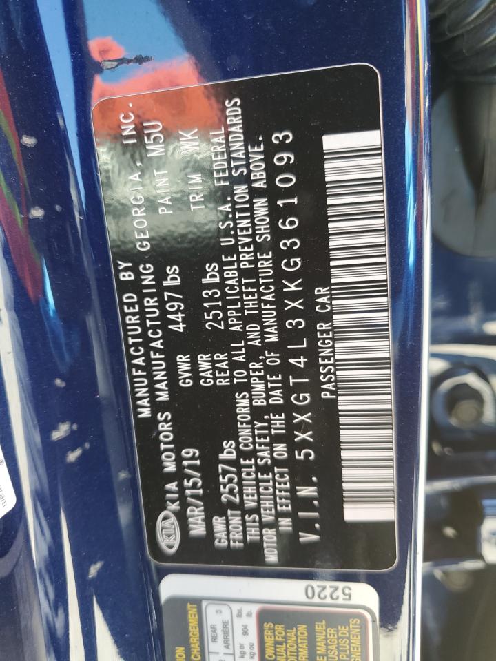 5XXGT4L3XKG361093 2019 Kia Optima Lx