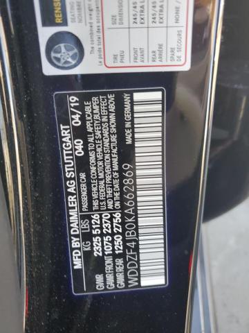 2019 Mercedes-Benz E 300 VIN: WDDZF4JB0KA662869 Lot: 60904914