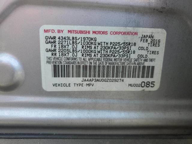 2016 Mitsubishi Outlander Sport Es VIN: JA4AP3AU0GZ029274 Lot: 58708624