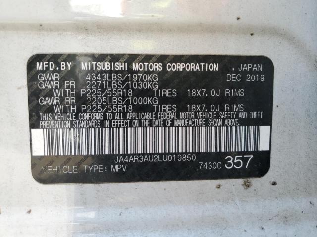 2020 Mitsubishi Outlander Sport Es VIN: JA4AR3AU2LU019850 Lot: 58851934
