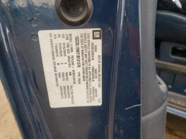 2001 Chevrolet Astro VIN: 1GCDL19W71B121376 Lot: 61441314