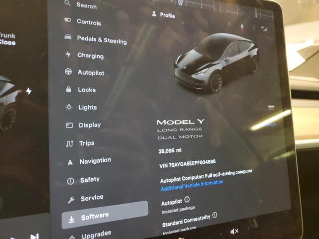 2023 Tesla Model Y VIN: 7SAYGAEE0PF604896 Lot: 55389954