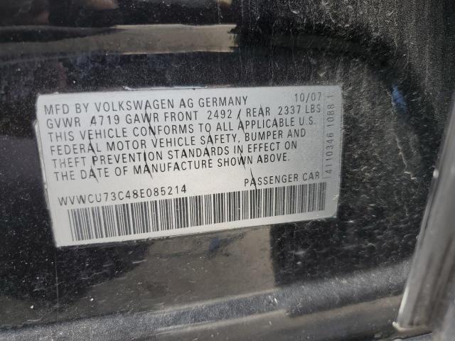 2008 Volkswagen Passat Vr6 VIN: WVWCU73C48E085214 Lot: 57851554