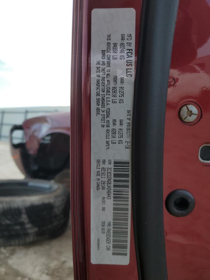 2C3CDZAG8JH246443 2018 Dodge Challenger Sxt