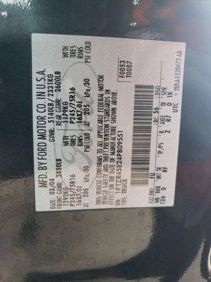 1FTZR45E24PB09551 2004 Ford Ranger Super Cab