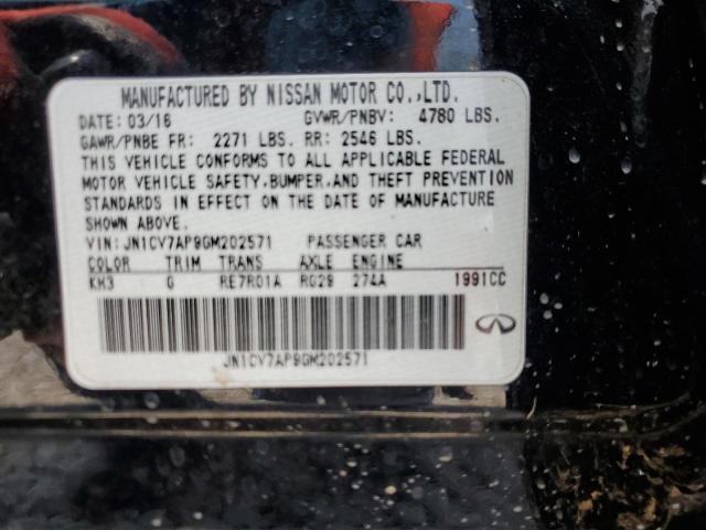 2016 Infiniti Q50 Base VIN: JN1CV7AP9GM202571 Lot: 57416684