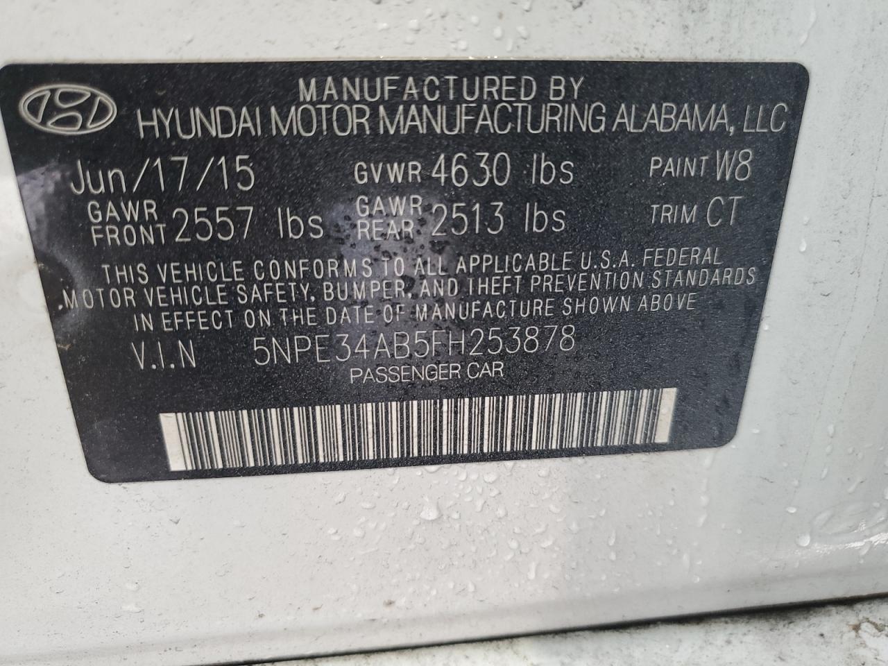 5NPE34AB5FH253878 2015 Hyundai Sonata Sport