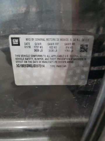 2018 CHEVROLET CRUZE LT - 3G1BE6SM2JS597314