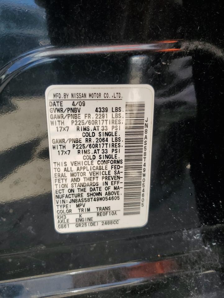 JN8AS58T49W054605 2009 Nissan Rogue S