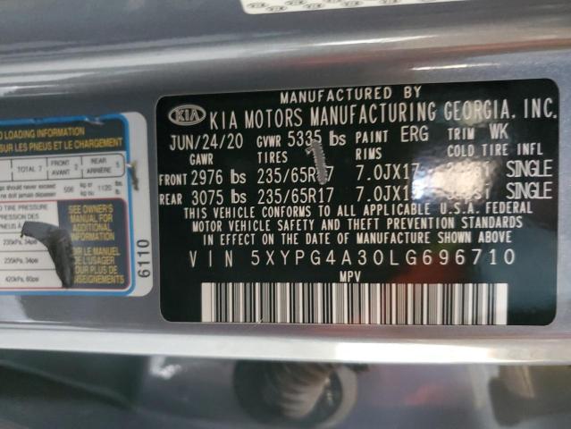 2020 Kia Sorento L VIN: 5XYPG4A30LG696710 Lot: 58339584