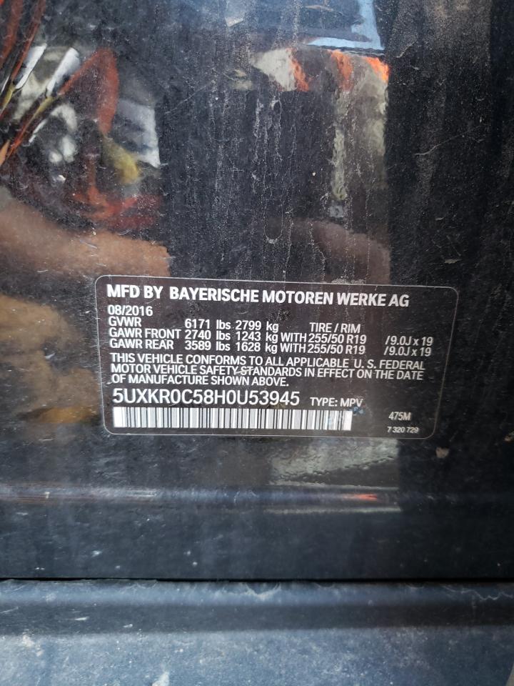 5UXKR0C58H0U53945 2017 BMW X5 xDrive35I