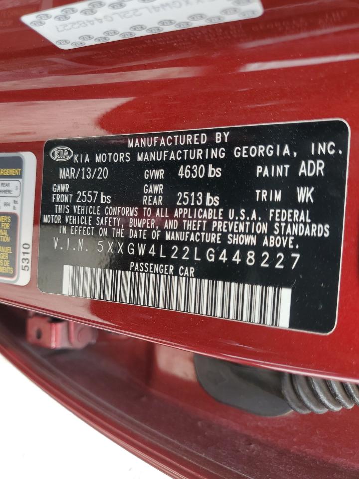 5XXGW4L22LG448227 2020 Kia Optima Sx