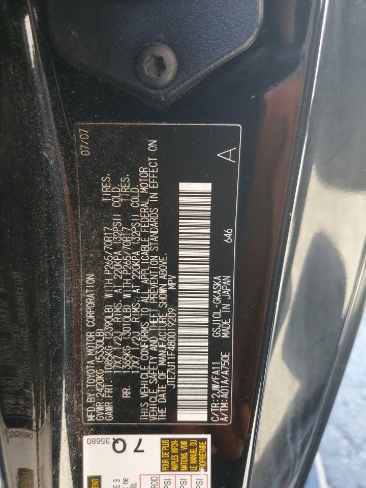 JTEZU11F480019209 2008 Toyota Fj Cruiser