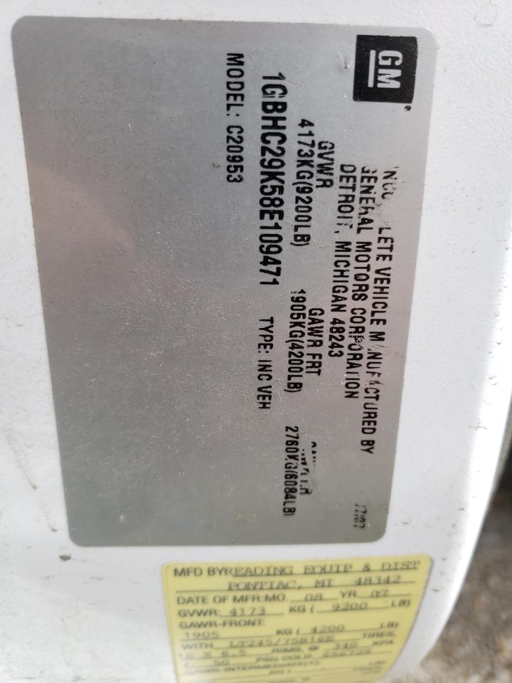 1GBHC29K58E109471 2008 Chevrolet Silverado C2500 Heavy Duty