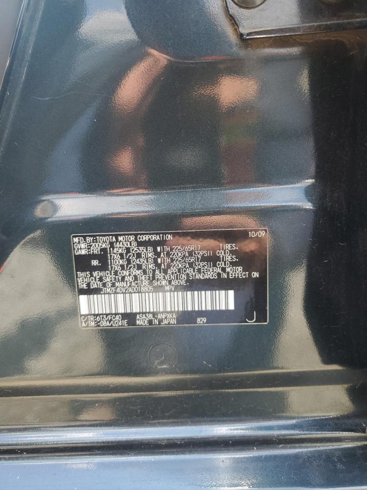 JTMZF4DV2AD018805 2010 Toyota Rav4