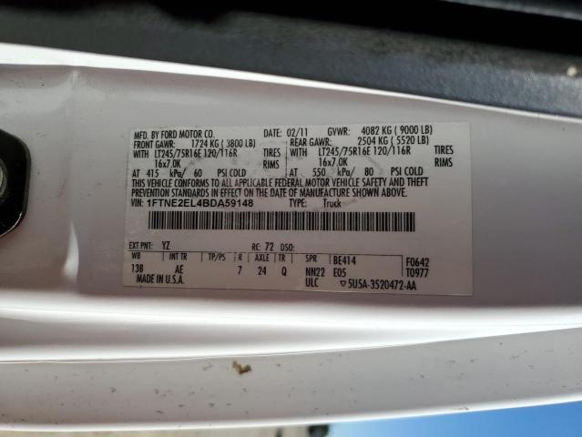 2011 Ford Econoline E250 Van VIN: 1FTNE2EL4BDA59148 Lot: 60726074