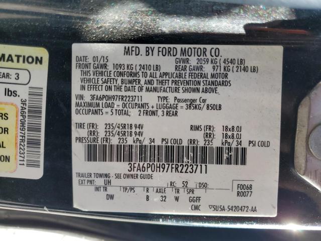 2015 Ford Fusion Se VIN: 3FA6P0H97FR223711 Lot: 60827934