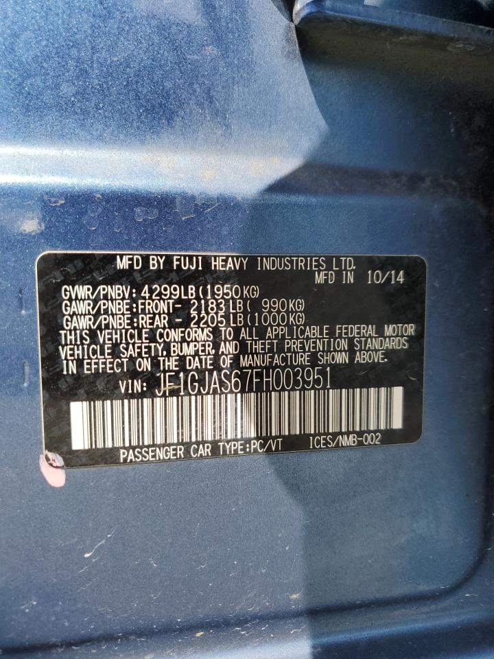 JF1GJAS67FH003951 2015 Subaru Impreza Sport Limited