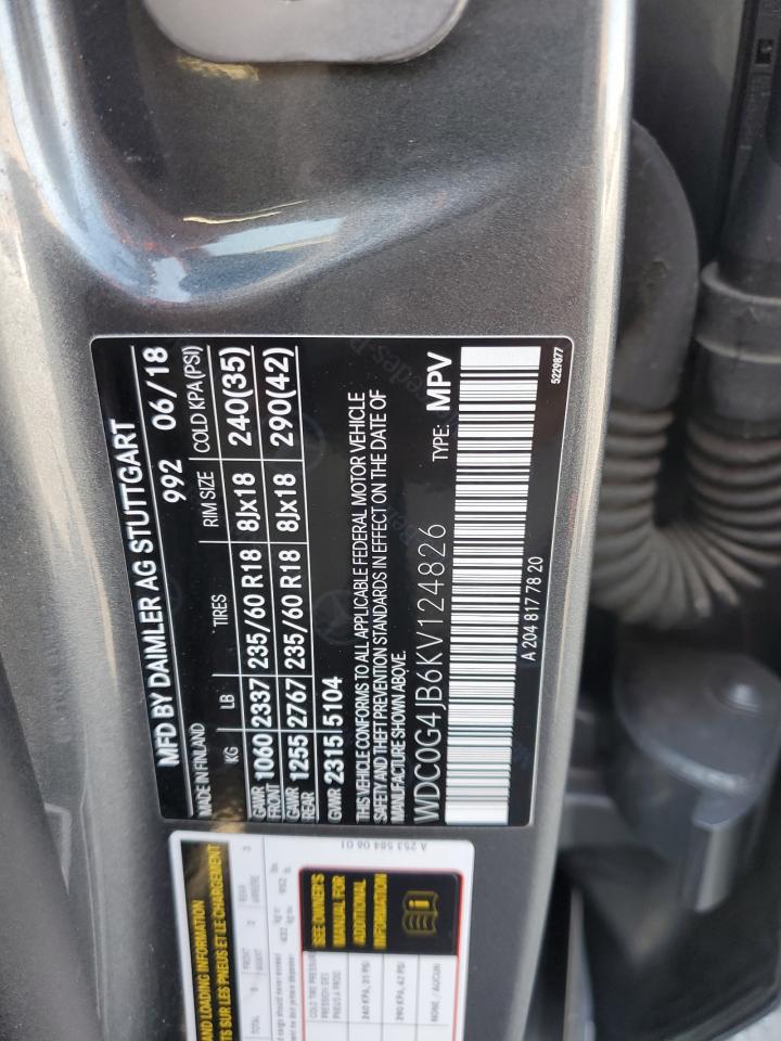 WDC0G4JB6KV124826 2019 Mercedes-Benz Glc 300