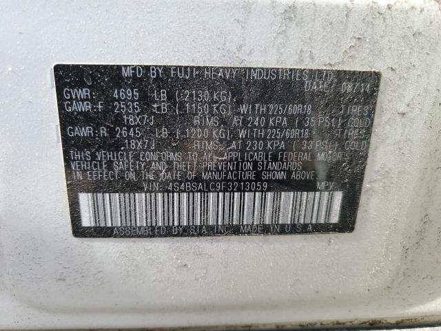 2015 Subaru Outback 2.5I Limited VIN: 4S4BSALC9F3213059 Lot: 61267804