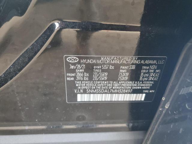 2021 Hyundai Santa Fe Calligraphy VIN: 5NMS5DAL7MH328497 Lot: 59305134