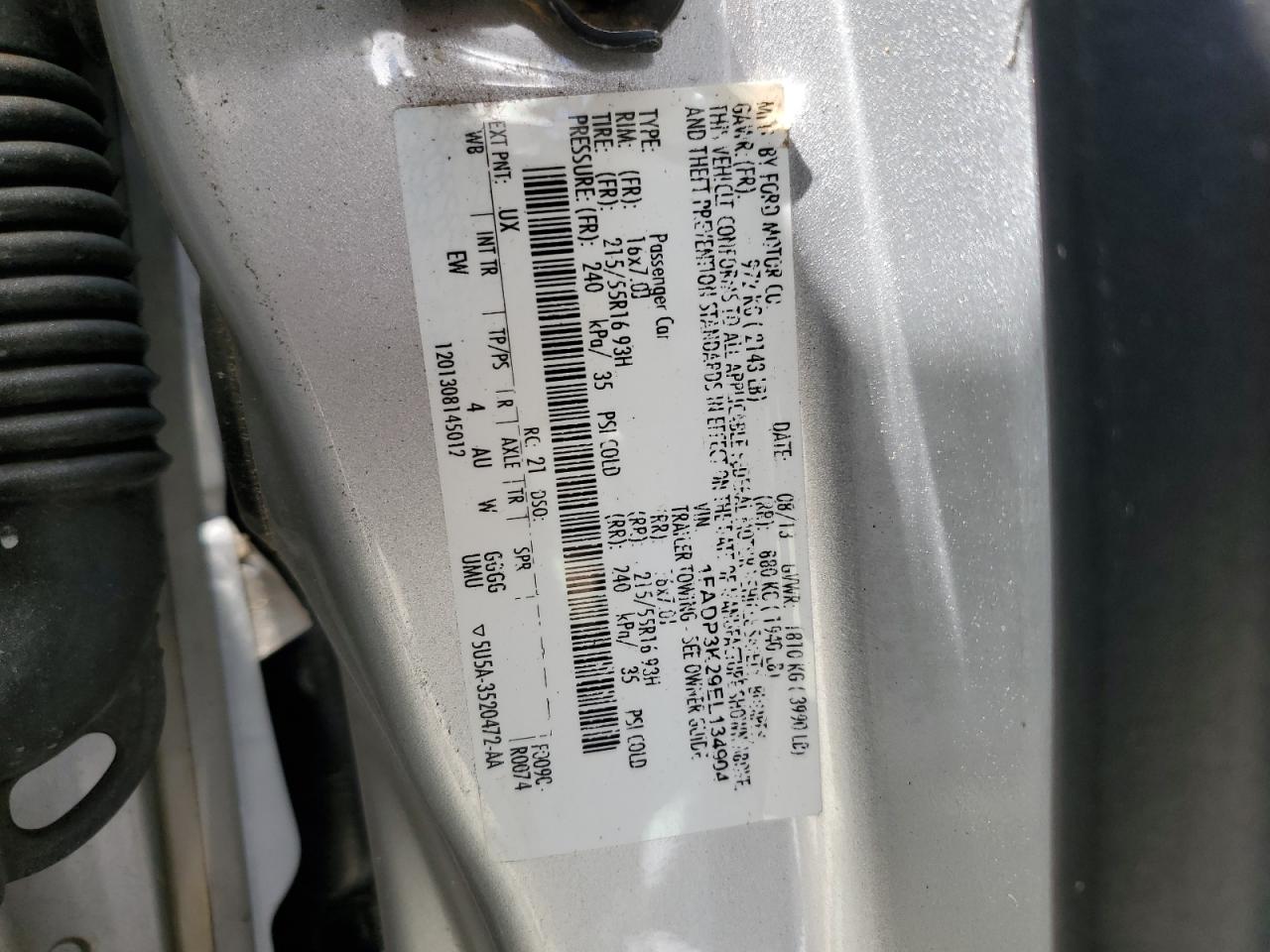 1FADP3K29EL134904 2014 Ford Focus Se