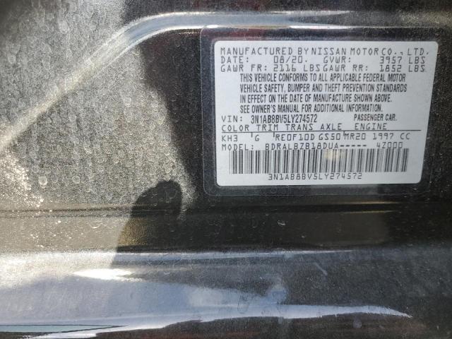 2020 Nissan Sentra S VIN: 3N1AB8BV5LY274572 Lot: 57726524