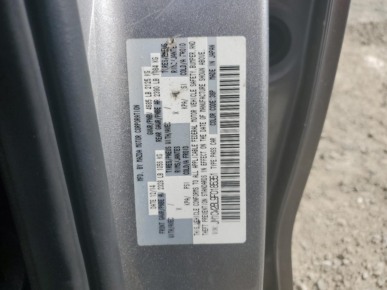 JM1CW2BL9F0185351 2015 Mazda 5 Sport